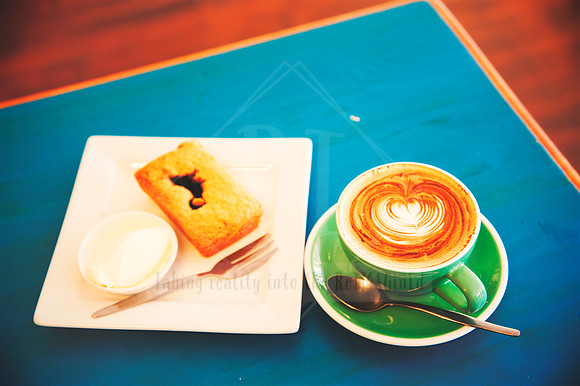 Coffee and pastry content photography for Sunset Framing & Gallery café, captured on location by Reimagined Images.