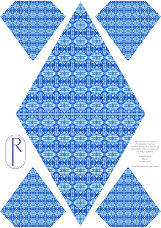 Blue Bird - Bunting Template