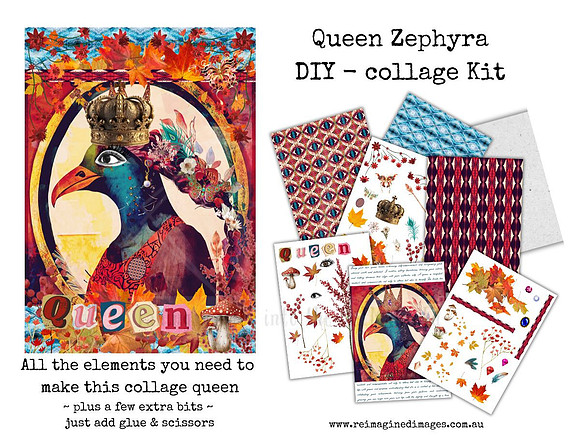 Queen 1 - Queen Zephyra - DIY Collage Craft Kit