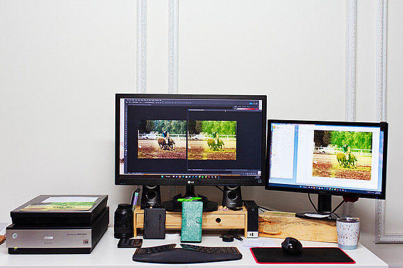 My Scanning Rig set up in the Imaging Lab on Central Road, Port Macquarie.