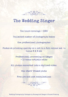 The Wedding Singer Wedding Photography Package - Mid North Coast