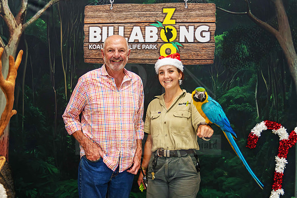 A moment captured from Billabong Zoo with business members at the Christmas party