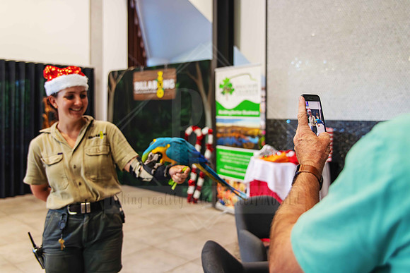 A moment captured from Billabong Zoo with business members at the Christmas party