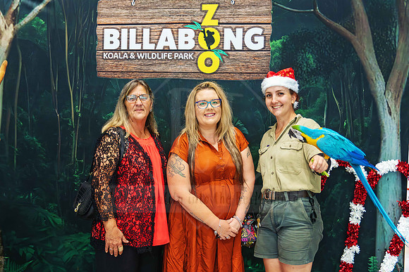 A moment captured from Billabong Zoo with business members at the Christmas party