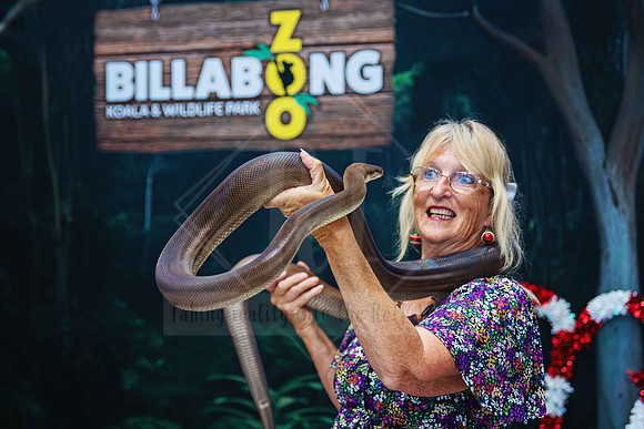 A moment captured from Billabong Zoo with business members at the Christmas party