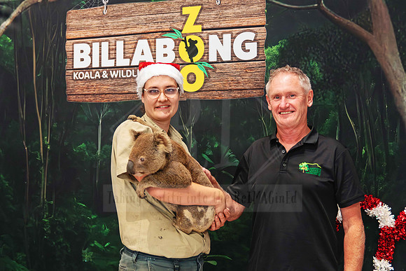 A moment captured from Billabong Zoo with business members at the Christmas party