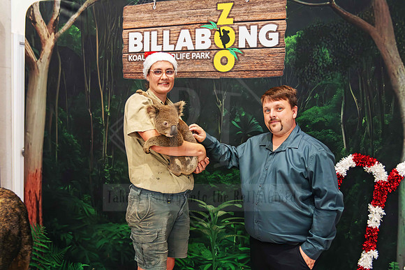 A moment captured from Billabong Zoo with business members at the Christmas party