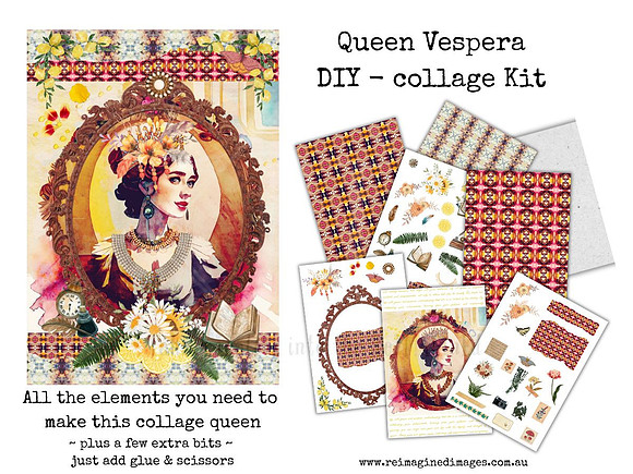 Queen 4 - Queen Vespera - DIY Collage Craft Kit