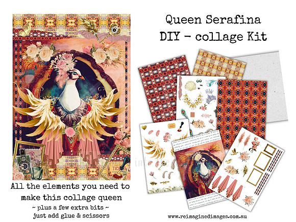 Queen 25 - Queen Serafina - DIY Collage Craft Kit