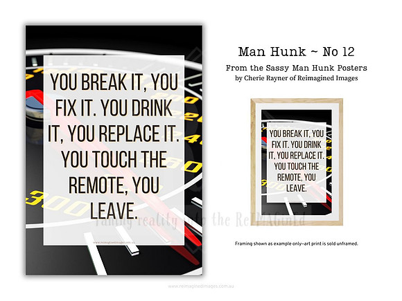 Man Hunk ~ No 12 ~ Sassy Posters by Reimagined Images