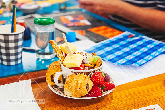 Creative table details inside The Papery workshop space.