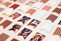 Paper pieces and collage elements