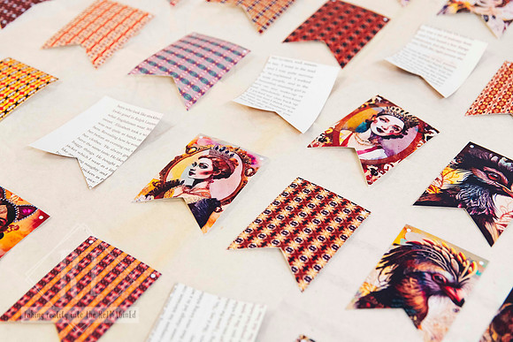Creative inspiration cards and collage images ready for workshops.