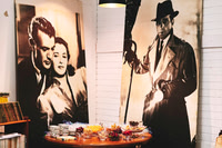 Artwork and creative inspiration displayed in the studio.