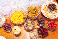 Fruit and refreshments prepared for workshop guests.