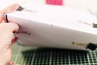 Close-up of simple journal binding techniques for beginners.