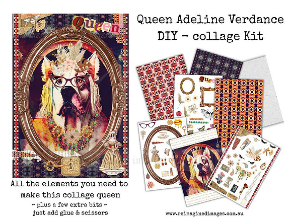 Queen 6 - Queen Adeline Verdance - DIY Collage Craft Kit