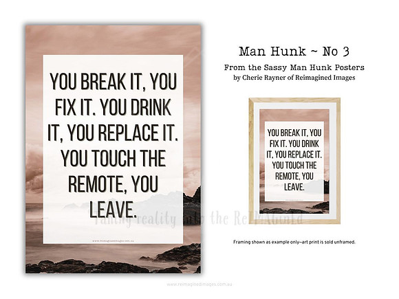 Man Hunk ~ No 3 ~ Sassy Posters by Reimagined Images