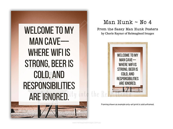 Man Hunk ~ No 4 ~ Sassy Posters by Reimagined Images