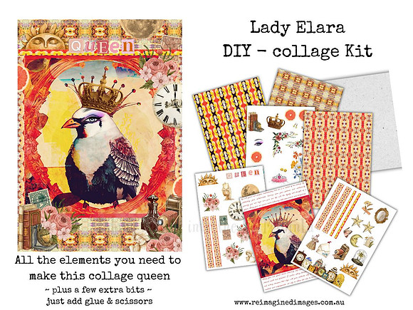 Queen 20 - Lady Elara - DIY Collage Craft Kit