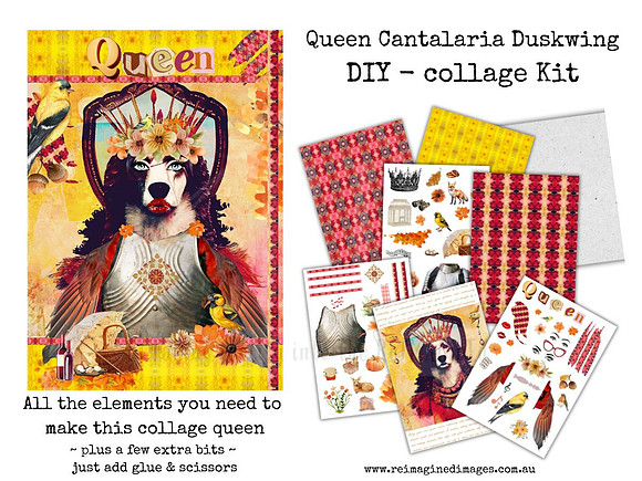 Queen 11 - Queen Cantalaria Duskwing - DIY Collage Craft Kit