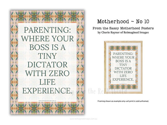 Sassy Motherhood Poster - No 10 by Reimagined Images
