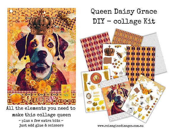 Queen 7 - Queen Daisy Grace - DIY Collage Craft Kit