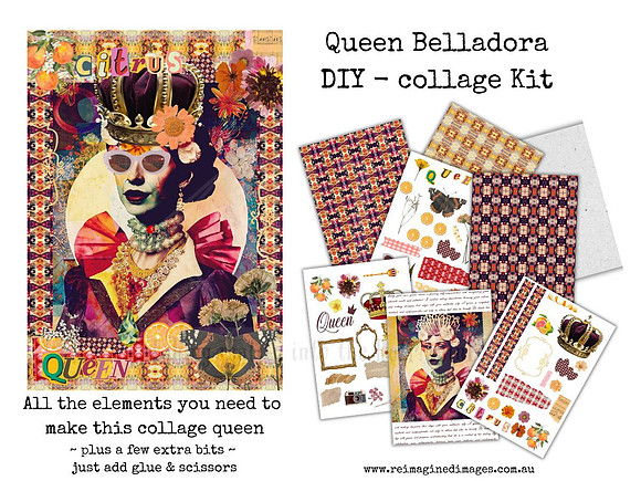 Queen 3 - Queen Belladora - DIY Collage Craft Kit
