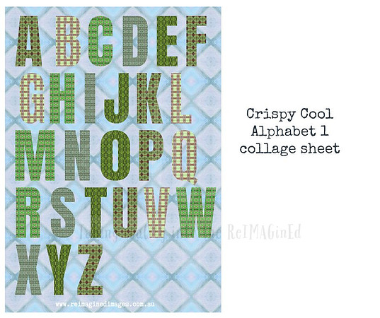 Crispy Cool Alphabet 1 collage sheet