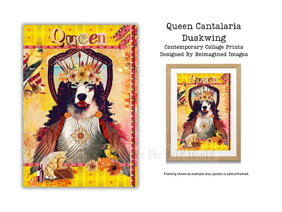 Queen Cantalaria Duskwing - Contemporary Collage Art Prints For Sale