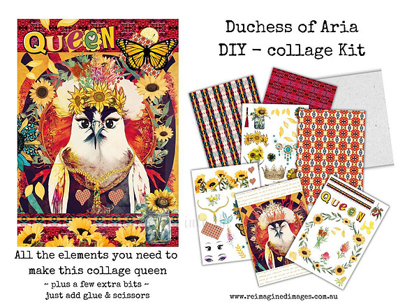 Queen 15 - Duchess of Aria - DIY Collage Craft Kit