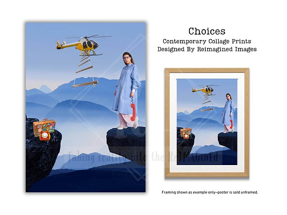 Choices - Contemporary Collage Prints for sale, Designed By Reimagined Images