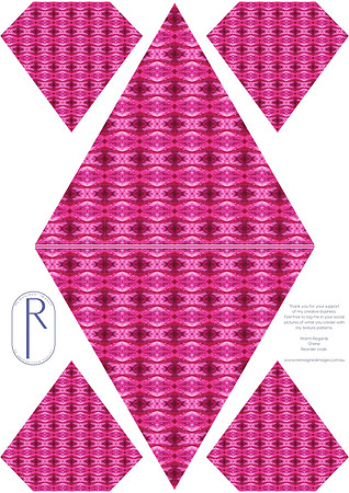 Pink Petal - Bunting Template