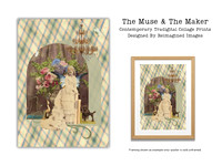 The Muse & The Maker - Contemporary Tradigital Collage Prints for sale, Designed By Reimagined Images