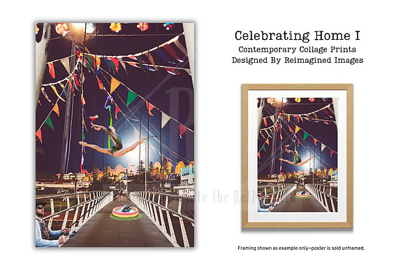 Celebrating Home I - Collage Print For Sale - Reimagined Images