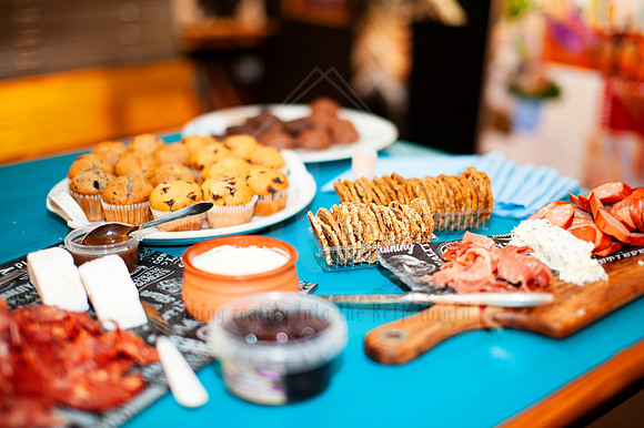 Grazing board and platter spread captured at an arts event for social content, styled for local small business marketing.