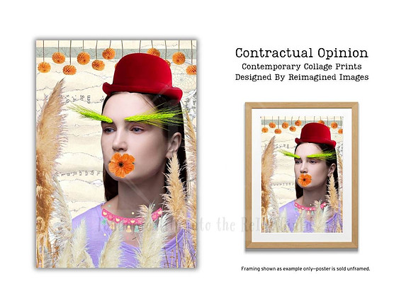 Contractual Opinion - Contemporary Collage Prints for sale, Designed By Reimagined Images